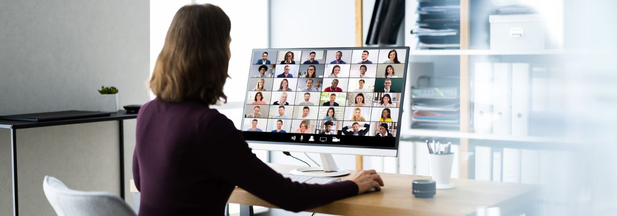 woman on a zoom meeting